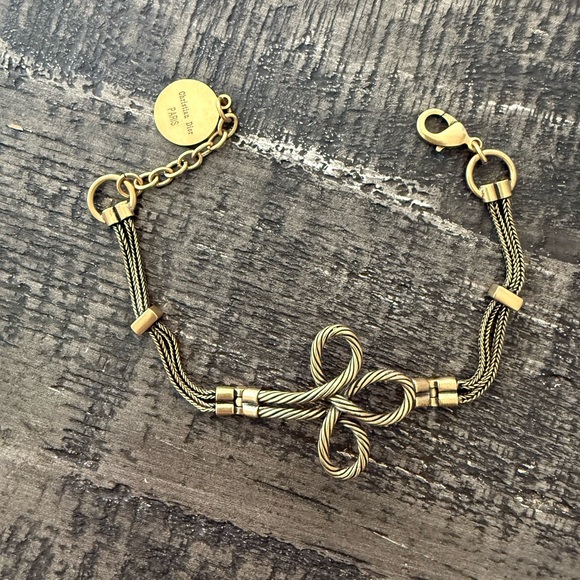 Dior aged Gold-Tone Rope Bracelet - Picture 3 of 6